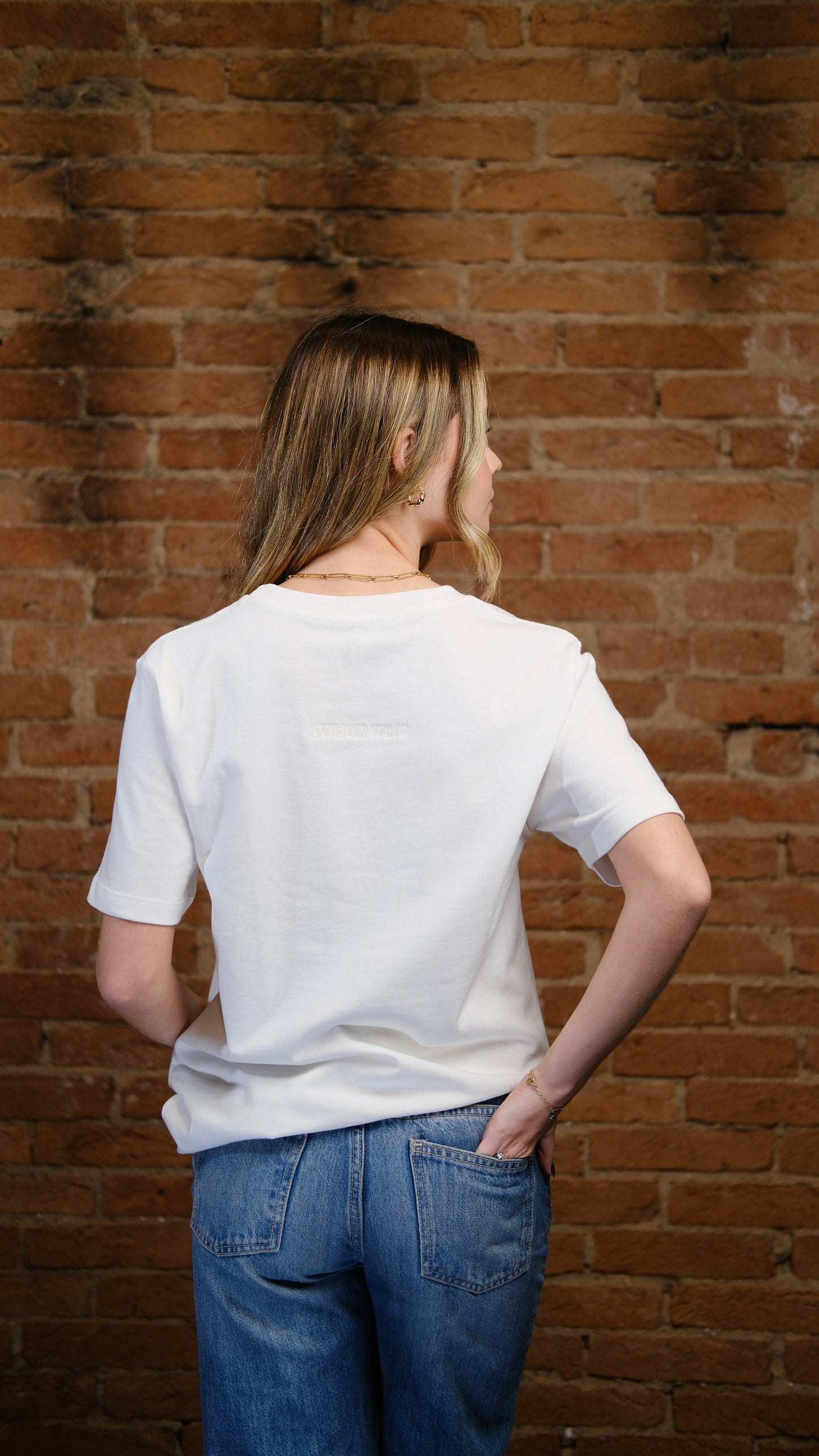 Camiseta Bouteille Verte off-white