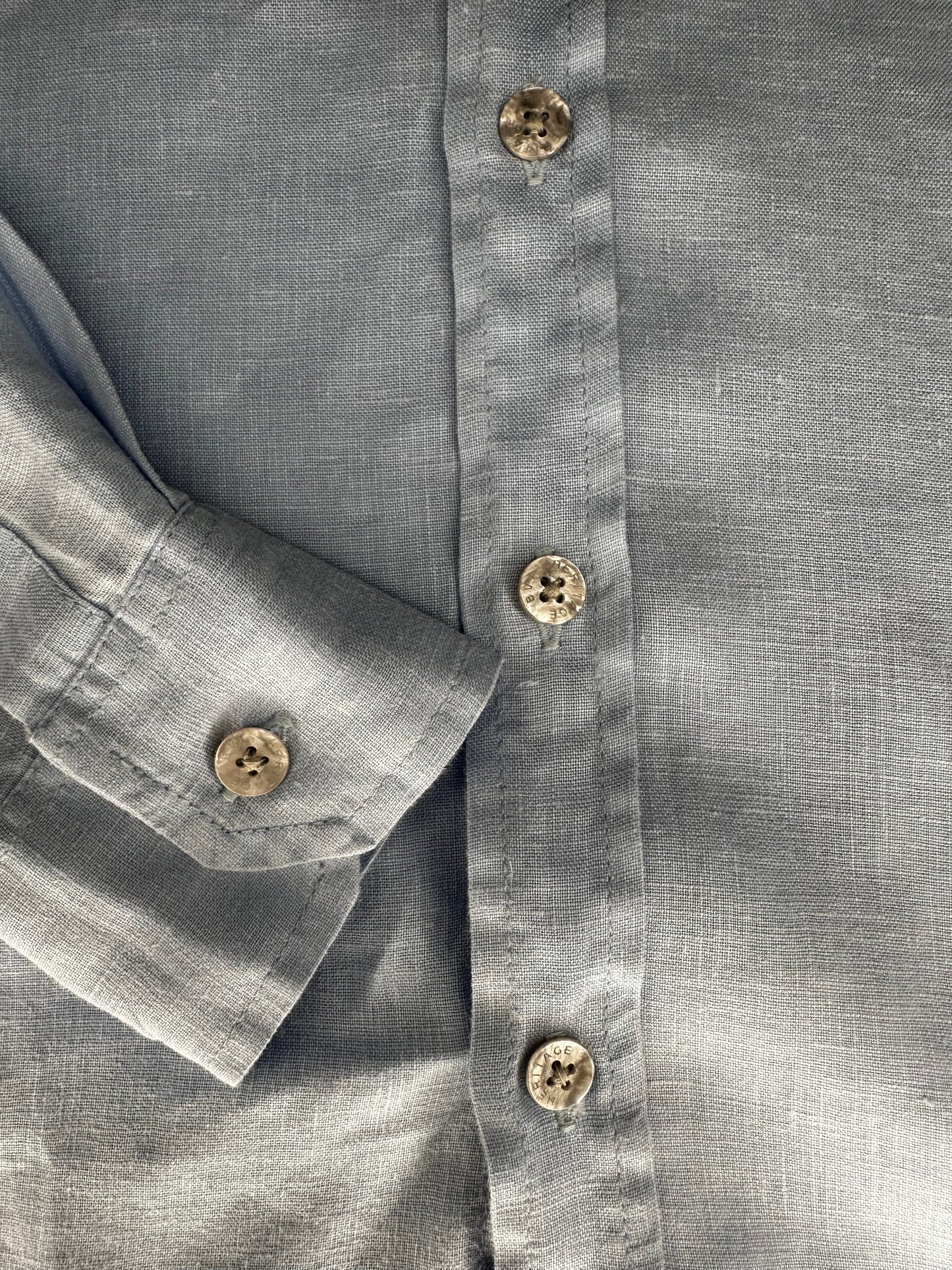 Cerulean Blue Linen Shirt