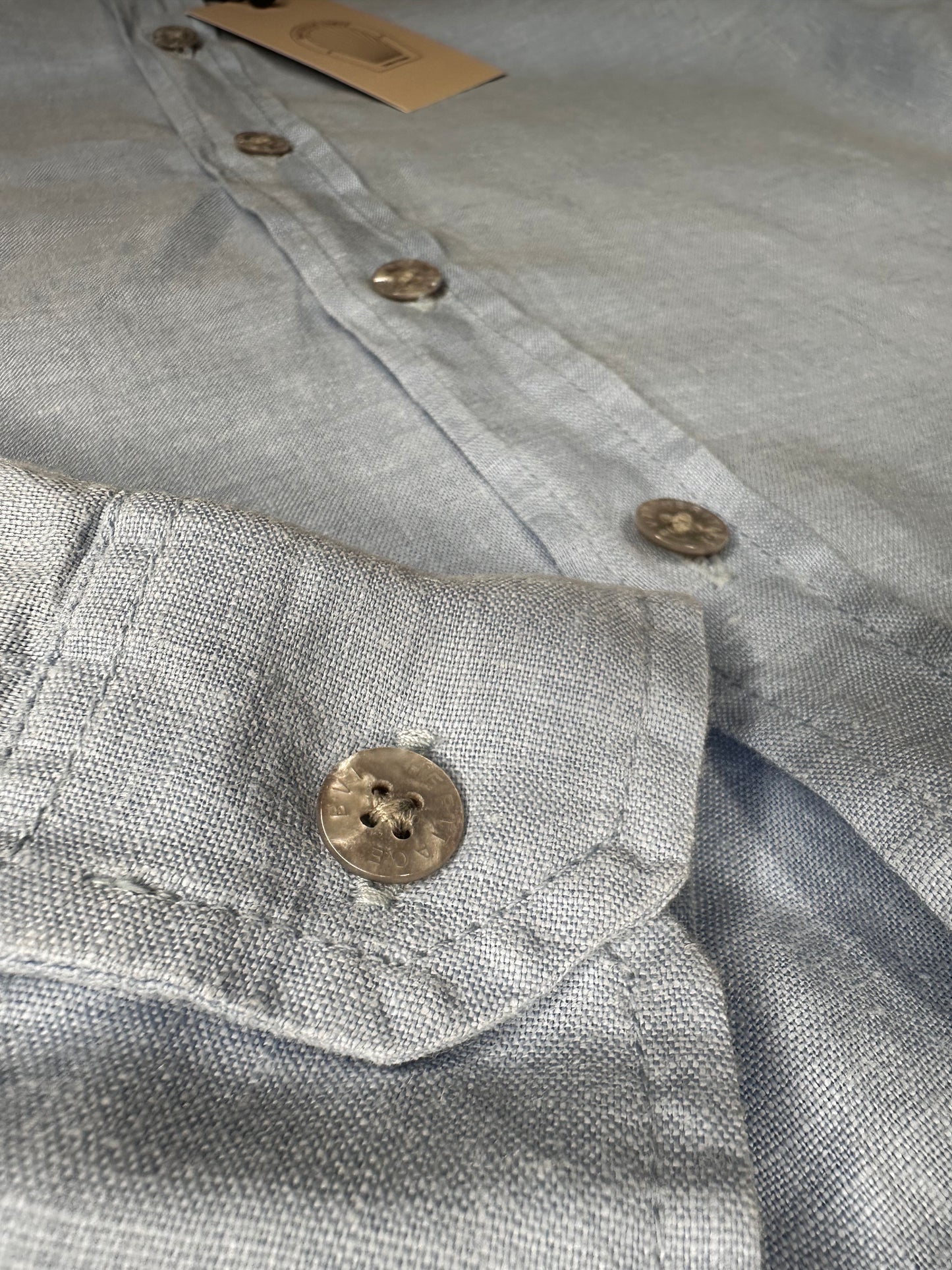 Cerulean Blue Linen Shirt