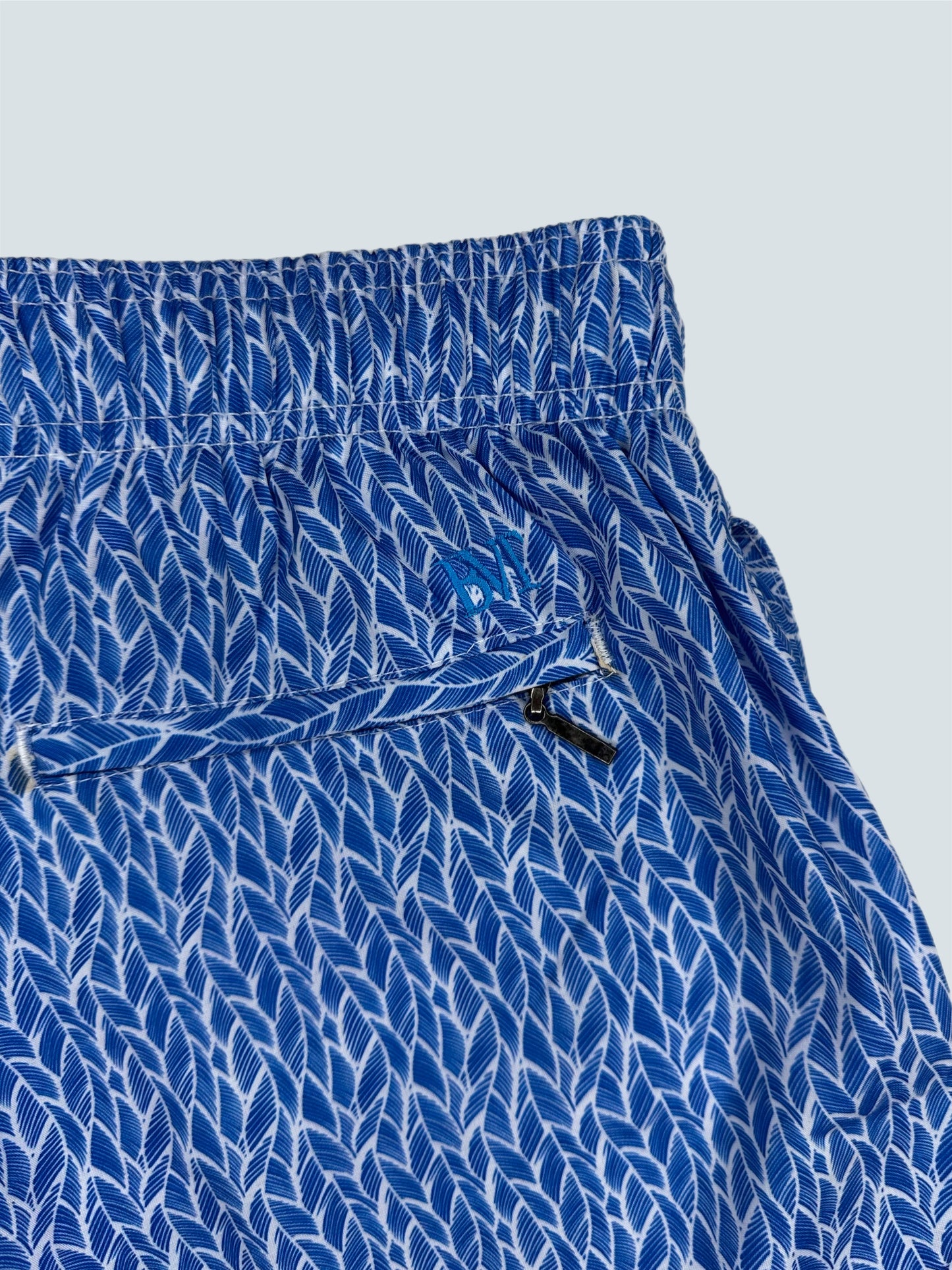 Shorts Blue Leaves