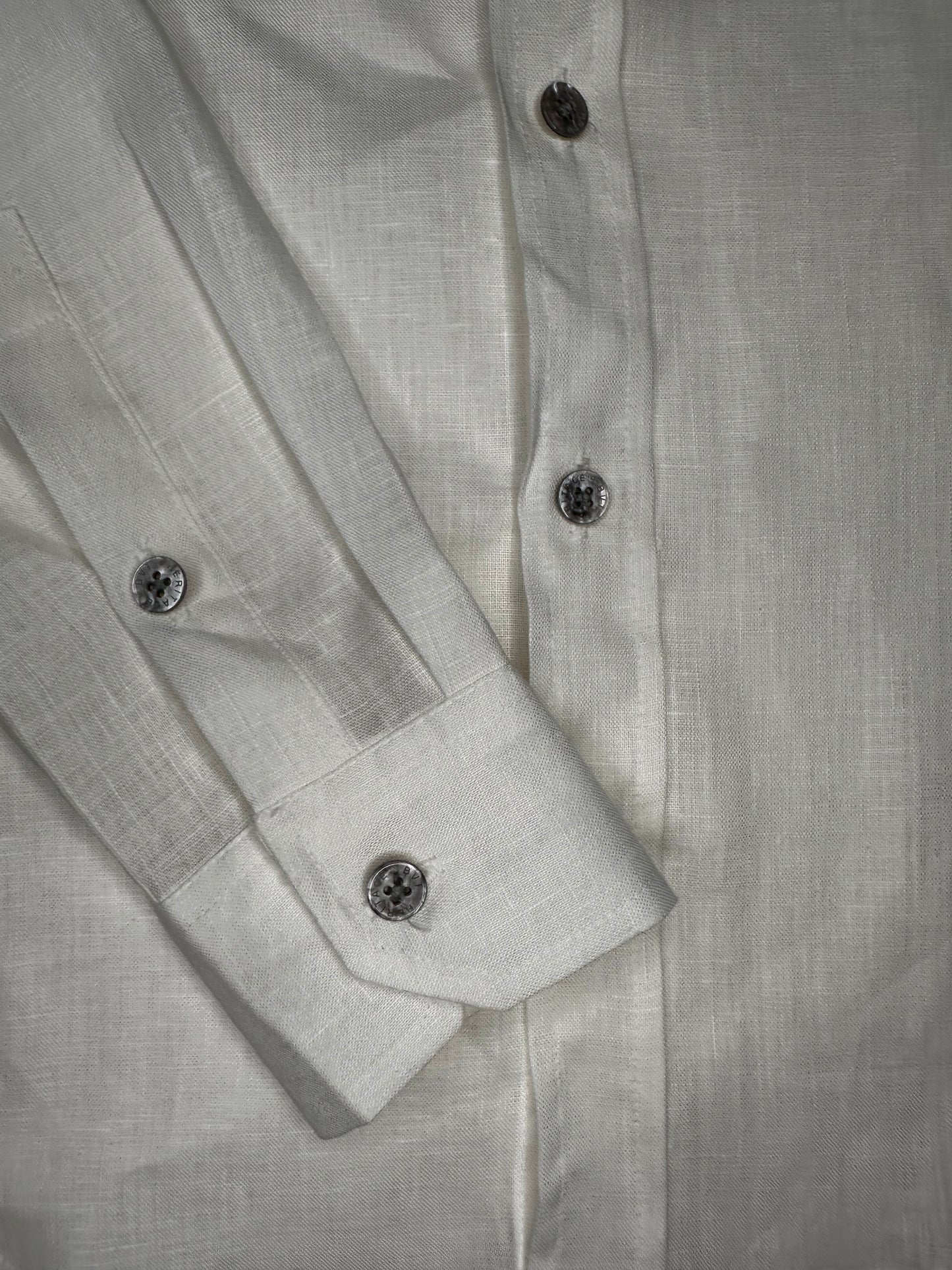 Pearl White Linen Shirt