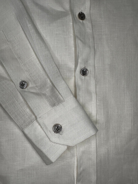 Pearl White Linen Shirt